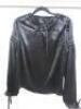 Black Sapote Mayfair Ladies Black Glitter Crushed Velvet Top with Tie Neck & Sleeve Detail. Size S. RRP &pound;371.