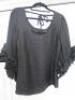 Black Sapote Mayfair Ladies Black Crepe Scoop Neck Ruffle Sleeve Top. Size S. RRP &pound;260. - 2