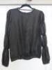 Black Sapote Mayfair Ladies Black Crepe Ruched Arm Elasticated Waist Top. Size S. RRP &pound;234