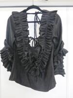 Black Sapote Mayfair Ladies Black Ruched Detailed Top. Size S. RRP £475.