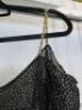 Countess of Frog Designer Ladies Black Spot Bardot Top with Chain Detail Straps. Size S. - 5