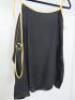 Countess of Frog Designer Ladies Black Satin Bardot Top With Tie Straps & Gold Buckle Detail on the Sleeve. Size S. - 4