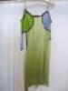 Countess of Frog Designer Ladies Blue/Green/Cream Panelled Dress with Gold Chain Straps. Size S. - 4