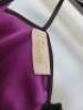Countess of Frog Designer Ladies Purple/Lilac/Black Panelled Dress with Gold Buckle Detail & Tie Back. Size S. - 4