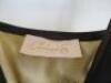 Countess of Frog Designer Ladies Gold/Black/Purple Panelled Dress with Chain Detail to Waist & Straps. Size S. - 6