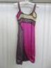 Countess of Frog Designer Ladies Gold/Pink/Purple Panelled Dress with Chain Detail to Waist & Straps. Size S. - 5