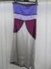 Countess of Frog Designer Ladies Lilac/Purple/Ivory Panelled Strapless Dress. Size S. - 3