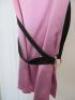 Countess of Frog Designer Ladies Ivory/Pink Black Strapless Dress with Tie Waist & Gold Buckle detail. Size S. - 3