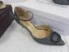2 Pairs of Ladies Designer High Heeled Shoes in Boxes to Include: Pair of Roland Cartier 381 Daviina Silver Fabric Pearl Trim Open Court Shoe & Pair of Carvela Gold Glitter Occasion Strappy Heel. Both Size Eu39 UK6 - 4