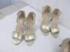 5 x Pairs of Ladies Heeled Shoes to Include: 2 x Bershka Black Point Court Heels Size Eu40, 2 x M&S Gold Strappy Sandals Size UK5 1/2 & 1 x M&S Glitter Peep Toe Shoe Size UK 5 1/2. - 2