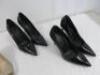5 x Pairs of Ladies Heeled Shoes to Include: 2 x Bershka Black Point Court Heels Size Eu40, 2 x M&S Gold Strappy Sandals Size UK5 1/2 & 1 x M&S Glitter Peep Toe Shoe Size UK 5 1/2. - 4
