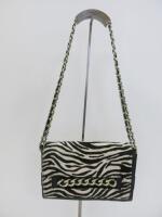 Russell & Bromley Zebra & Chain Detail Shoulder Bag.