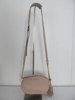 Michael Kors Blush Cross Body Bag With Gold Chain Detail Strap.