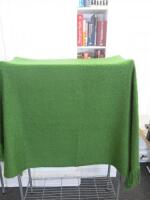 2 x OKA Direct Ltd Throws in Green & Blue, Size 150cm x 180cm & 120cm x W170cm