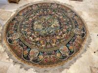 Vintage Hand Knotted Persian Rug. Size 210cm Diameter.