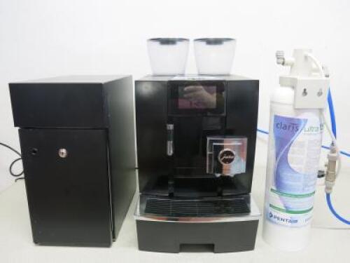 Jura Bean to Cup Coffee Machine, Type Giga X8C.Comes with Vitrifigo Milk Fridge, Model FG10E STC and Everpure Claris Ultra 1500 Water Filter. 