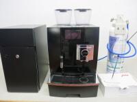 Jura Bean to Cup Coffee Machine, Type Giga X8C. Comes with Vitrifigo Milk Fridge, Model FG10E STC and Everpure Claris Ultra 1500 Water Filter.