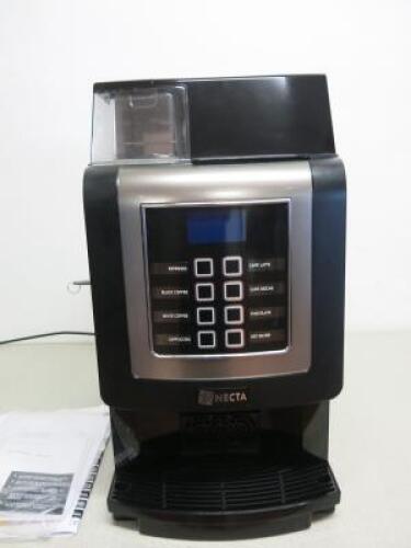 Evoca Bean To Cup Espresso Coffee Vending Machine, Model Necta Koro Prime, Serial Number 81312319, DOM March 2018.  Comes with Instruction Manual & Key.