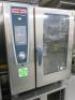 Rational 10 Rack White Efficiency, Self Cooking Centre, Model SCC WE 101, S/N E11SH15032447104. Comes with 14 Shelf Stainless Steel Base. - 2