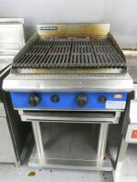 Blue Seal Twin Gas Griddle with Shelf Under. Size (W) 60cm.