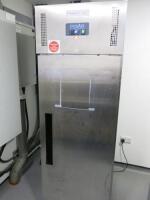 Polar Upright Freezer on Castors, Model G593-02. Size H200 x W68 x D82cm.