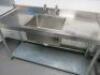 Vogue Single Sink Unit with Taps & Shelf Under. Size H90 x W150 x D60cm. - 2