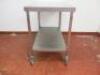 Mobile Stainless Steel Prep Table with Shelf Under, Size H85 x W110 x D60cm. - 2