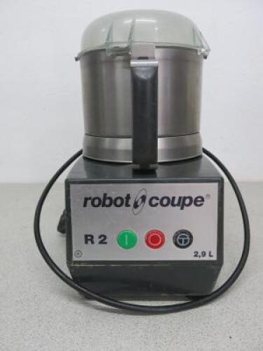 Robot Coupe R2 Bowl Cutter with Stainless Steel Bowl & Cutting Attachment, Model R2A. NOTE: requires new plastic lid.