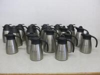 18 x Olympia Vacuum Jugs to Include: 9 x 1.5Lt Coffee/Tea Jug, 3 x 1Lt Milk Jugs & 6 x 0.5Lt Milk Jugs.