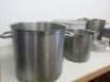 8 x Assorted Sized Stock & Sauce Pans to Include: 6 x Stock Pots & 2 Saucepans & 1 x Lid. - 2