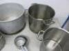 8 x Assorted Sized Stock & Sauce Pans to Include: 6 x Stock Pots & 2 Saucepans & 1 x Lid. - 6