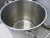 8 x Assorted Sized Stock & Sauce Pans to Include: 6 x Stock Pots & 2 Saucepans & 1 x Lid. - 8