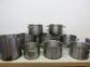 9 x Assorted Sized Stock Pots.