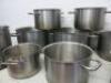 9 x Assorted Sized Stock Pots. - 3