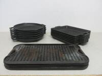 14 x Cast Iron Griddle Pans to Include: 12 x Lava & 2 x Lodge