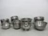 34 x Assorted Sized Stainless Steel Mixing Bowls.