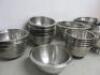 34 x Assorted Sized Stainless Steel Mixing Bowls. - 2