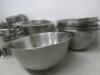 34 x Assorted Sized Stainless Steel Mixing Bowls. - 4