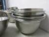 34 x Assorted Sized Stainless Steel Mixing Bowls. - 5