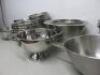 34 x Assorted Sized Stainless Steel Mixing Bowls. - 8
