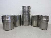 15 x Assorted Sized Metal Bain Marie Pots.