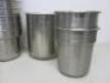 15 x Assorted Sized Metal Bain Marie Pots. - 5