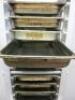 Rubbermaid Polypropylene 18 Slot Trolley with 17 Metal Gastronorm 1/1 Trays to Include:4 x 100mm (D) & 13 x 70mm (D).  - 3