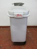 Rubbermaid Mobile Ingredient Bin with Metal Scoop.