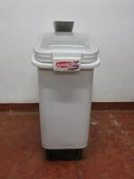 Rubbermaid Mobile Ingredient Bin with Metal Scoop.