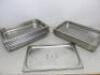 22 x Metal Gastronorm 1/1 Steaming Trays to Include: 10 x Bourgeat 1/2& 11 x Genware 65mm & 1 x Genware 20mm. 