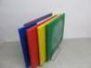 Set of 6 Coloured High Density Chopping Boards with Metal Rack, Size 60 x 45cm. - 3
