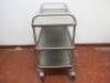 Stainless Steel 3 Tier Clearing Trolley, Size H96 x W80 x D50cm. Comes with 2 Chilewich Mats - 3