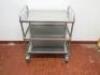 Stainless Steel 3 Tier Clearing Trolley, Size H96 x W80 x D50cm. Comes with 2 Chilewich Mats - 5