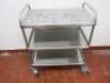 Stainless Steel 3 Tier Clearing Trolley, Size H96 x W80 x D50cm. Comes with 1 Chilewich Mat. - 7